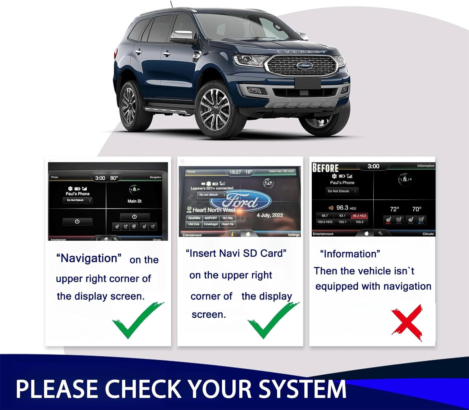 2025 Final Version Navigation sd Card Fits Ford/Lincoln GPS Card Updated A15 USA Canada Map-GM5T-19H449-AJ-Work with Sync 2 Navigation System