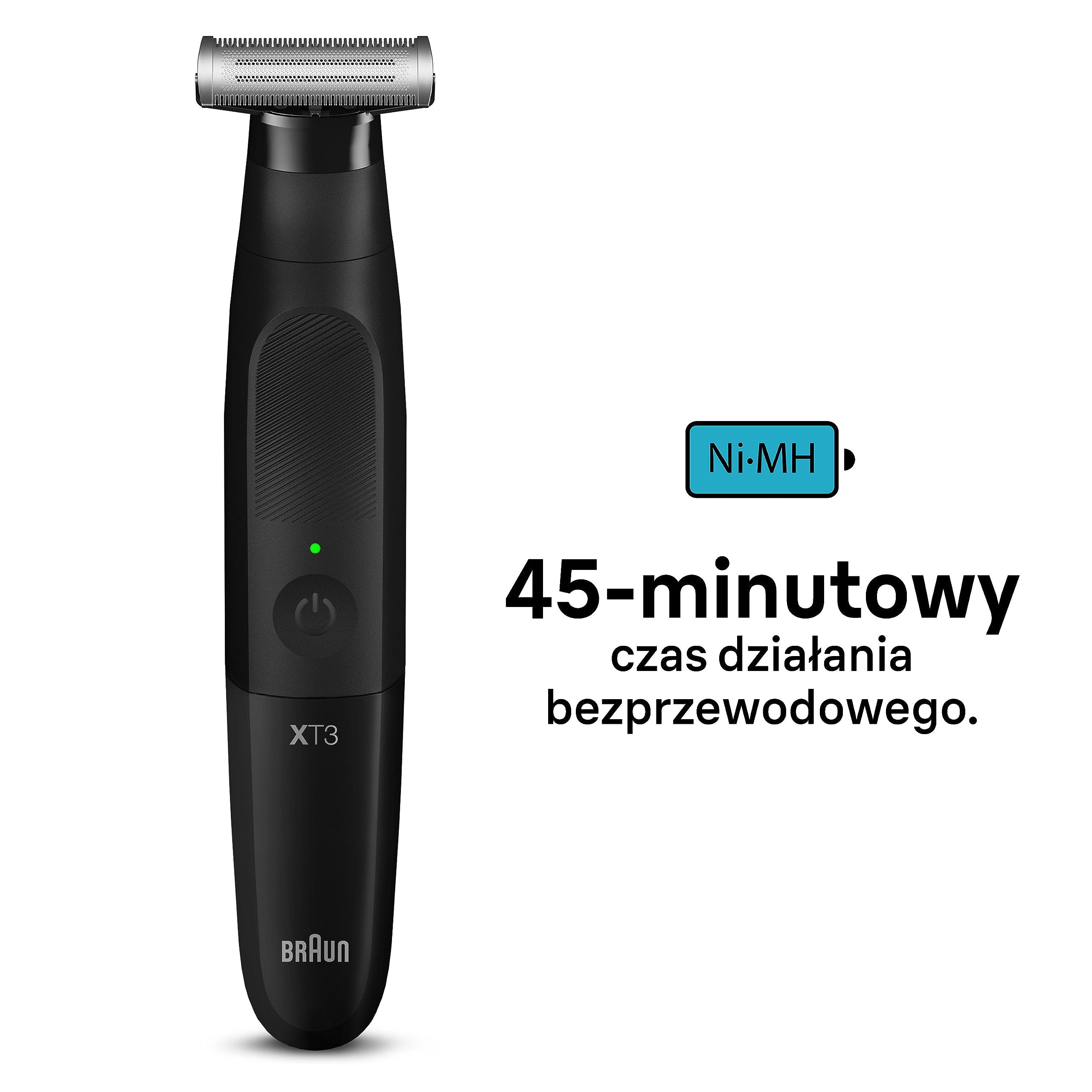 Braun Series X, hybrydowy elektryczny męski trymer do brody i golarka do ciała, Ostrze 4D, SkinShield, wodoodporny, bezprzewodowy XT3100