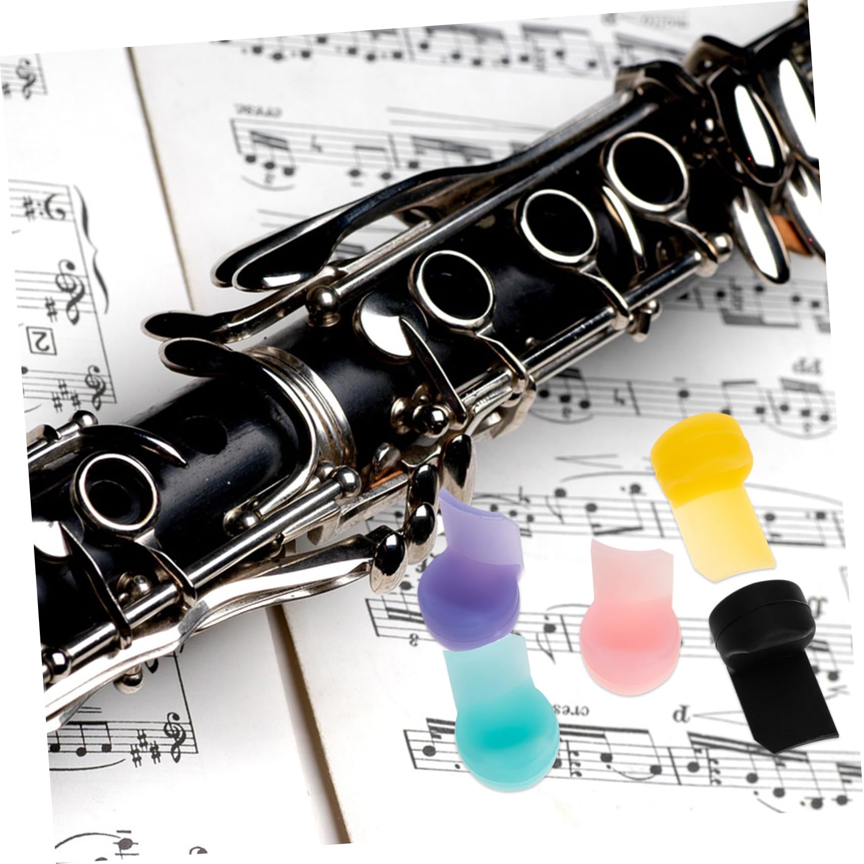 JOINPAYA Comfortable Clarinet Thumb Rest Pad 5 Pack Silicone Material Ideal for Clarinet Players