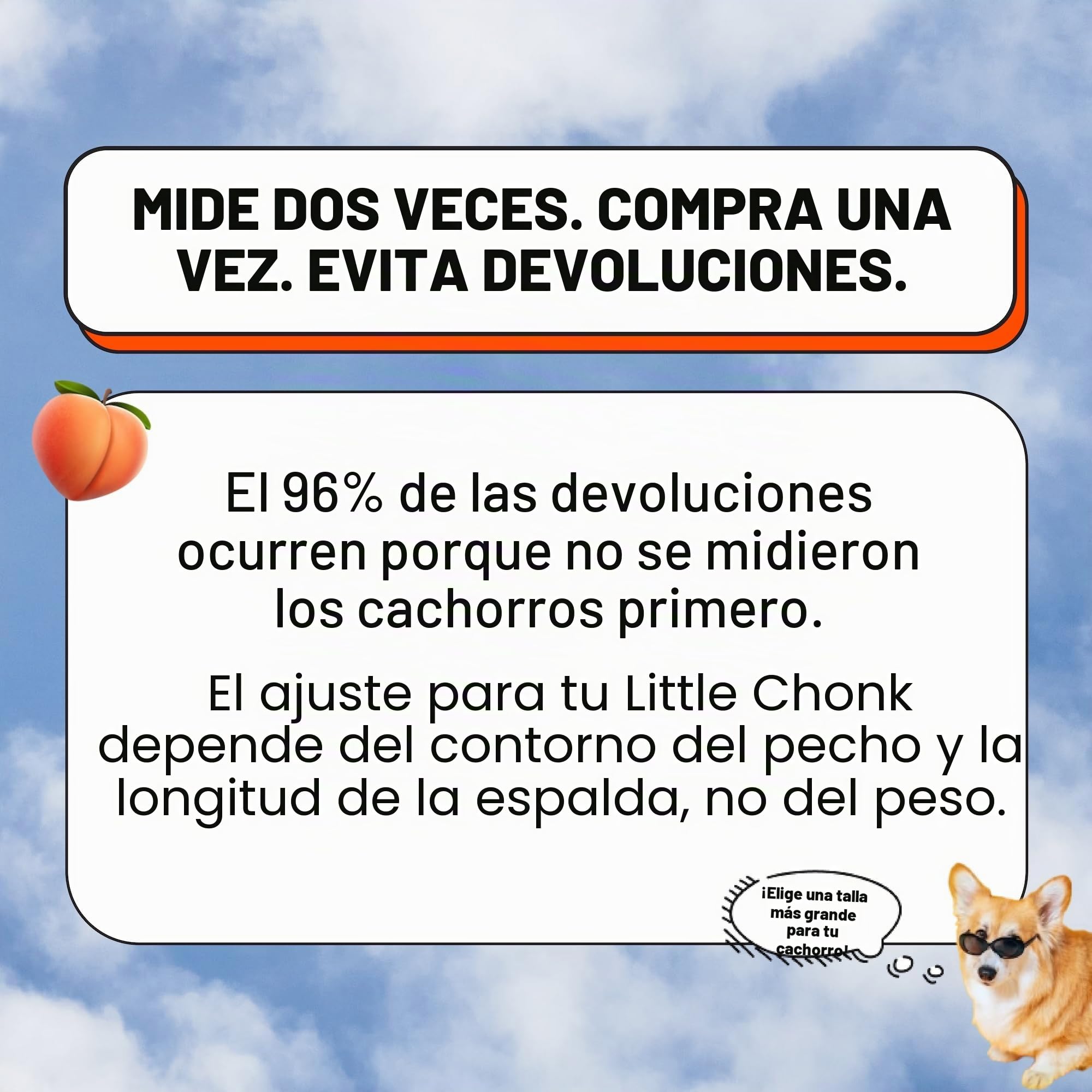 LITTLE CHONK The Maxine One - Mochila mediana para perros para razas de tamaño mediano | Transportín frontal ajustable para mascotas para viajes | Mochila de senderismo para perros - Ladra después del