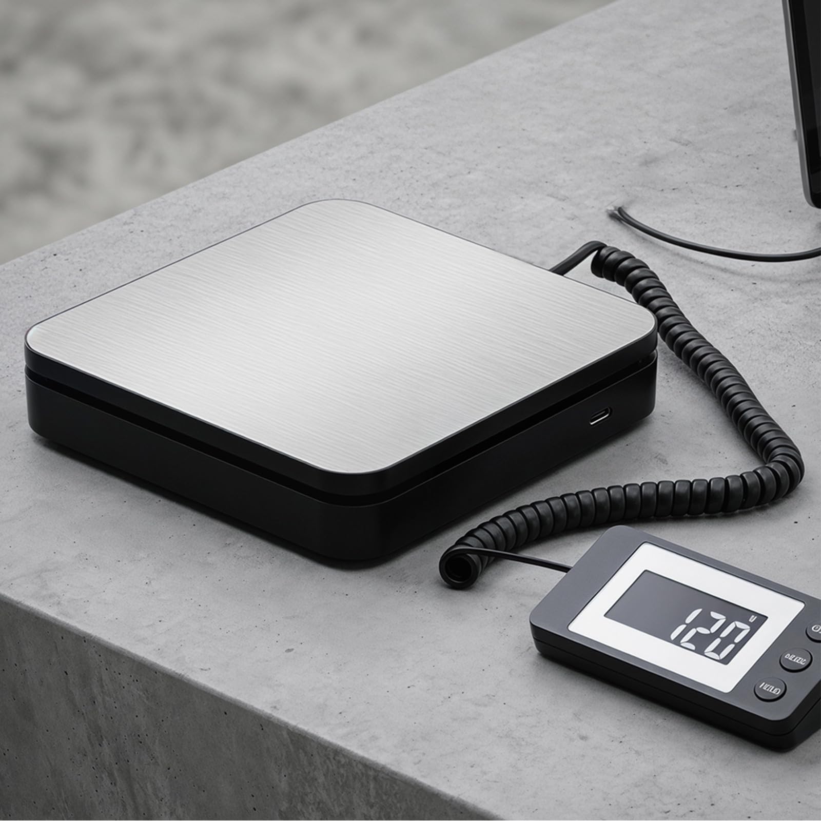 Lurrose Balance d'expédition 50 kg pour colis : Plateforme postale numérique légère – Balance commerciale de haute précision pour l'expédition et les bagages, idéale pour les petites