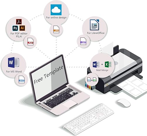Miniatura 3 de Mr-Label Etiquetas de identificación blancas mate de 2 x 2-58 pulgadas, etiquetas de identificación personalizadas, etiquetas adhesivas permanentes