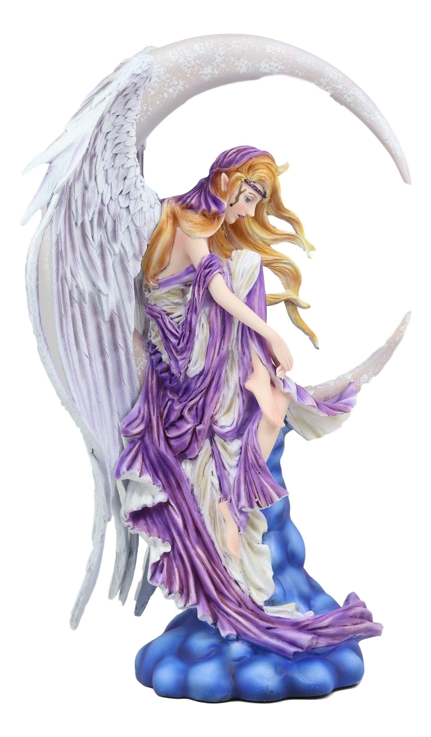 妖精とお城の幻想的なアート Amazon.co.jp: Ebros 大型 天体 三日月 ドリーマー 妖精像 高さ12