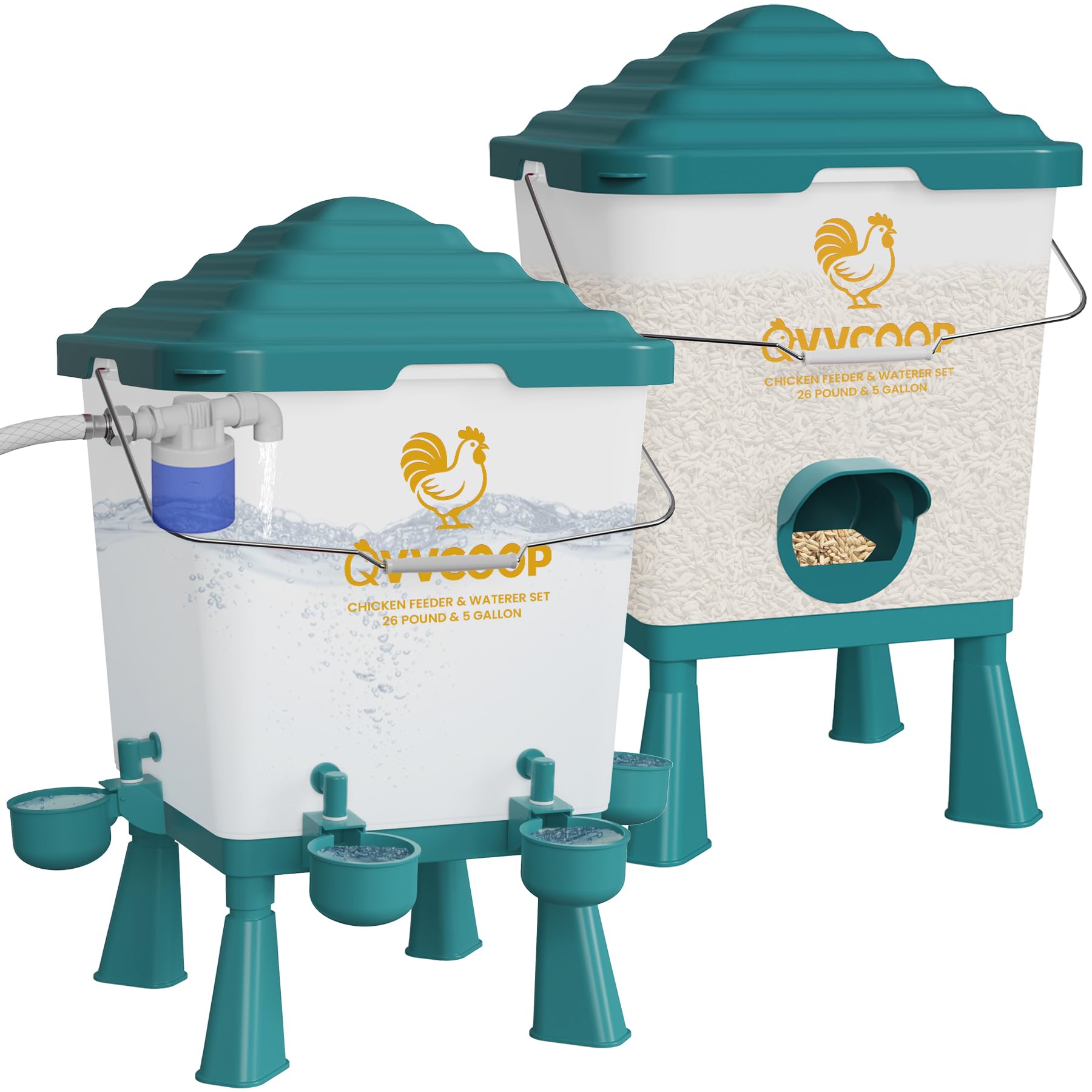 5 gallon elevated float valve waterer