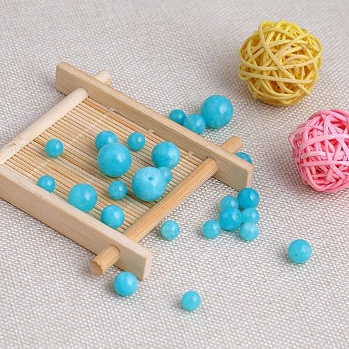 Miniatura 10 de JOE FOREMAN Cuentas redondas de piedra natural de jade naranja de 0.236 pulgadas para hacer joyas, cuentas de 15 pulgadas, piedras semipreciosas,