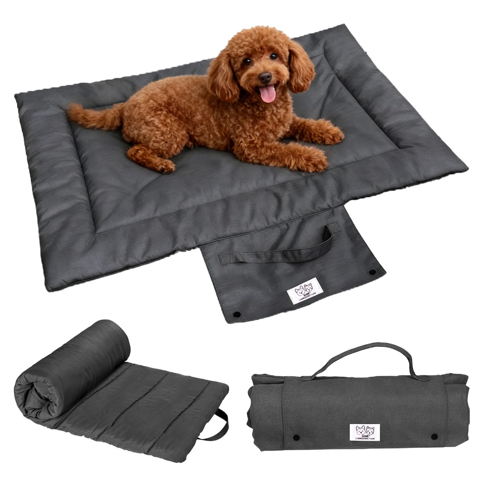 Hundedecke für Unterwegs,100x72 cm Hunde Decke Tragbar & Faltbar, Weiche Haustierdecke für Hunde & Katzen, Waschbar, Reise Hundedecke für Sofa, Auto & Outdoor Grau
