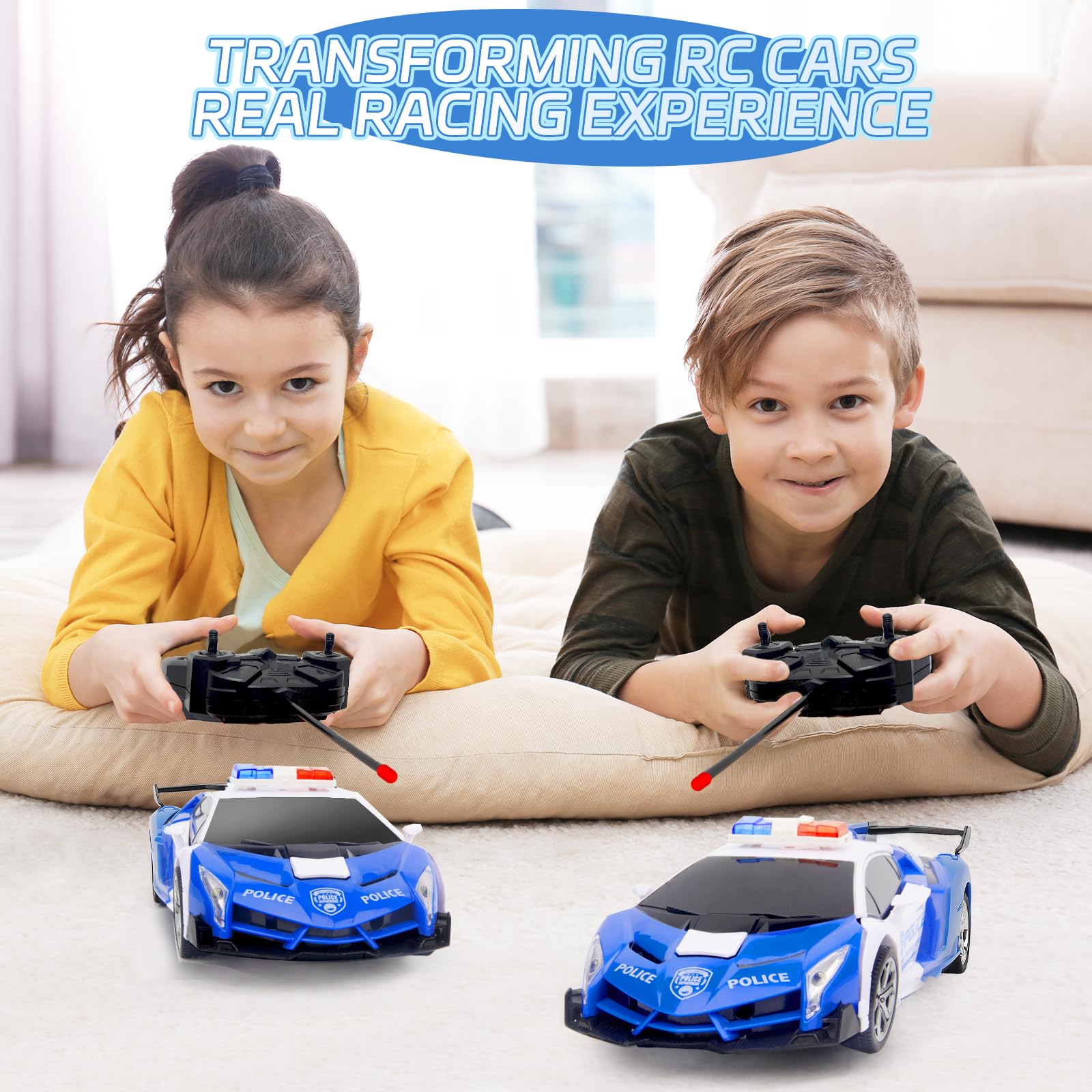 Voiture télécommandée, Voiture Enfant Transformable, 2 en 1 Robot 1:18, Jouet Garçon Fille Enfant de 3 à 12 Ans, Cadeau Noel pour Enfants, Cadeaux d'anniversaire