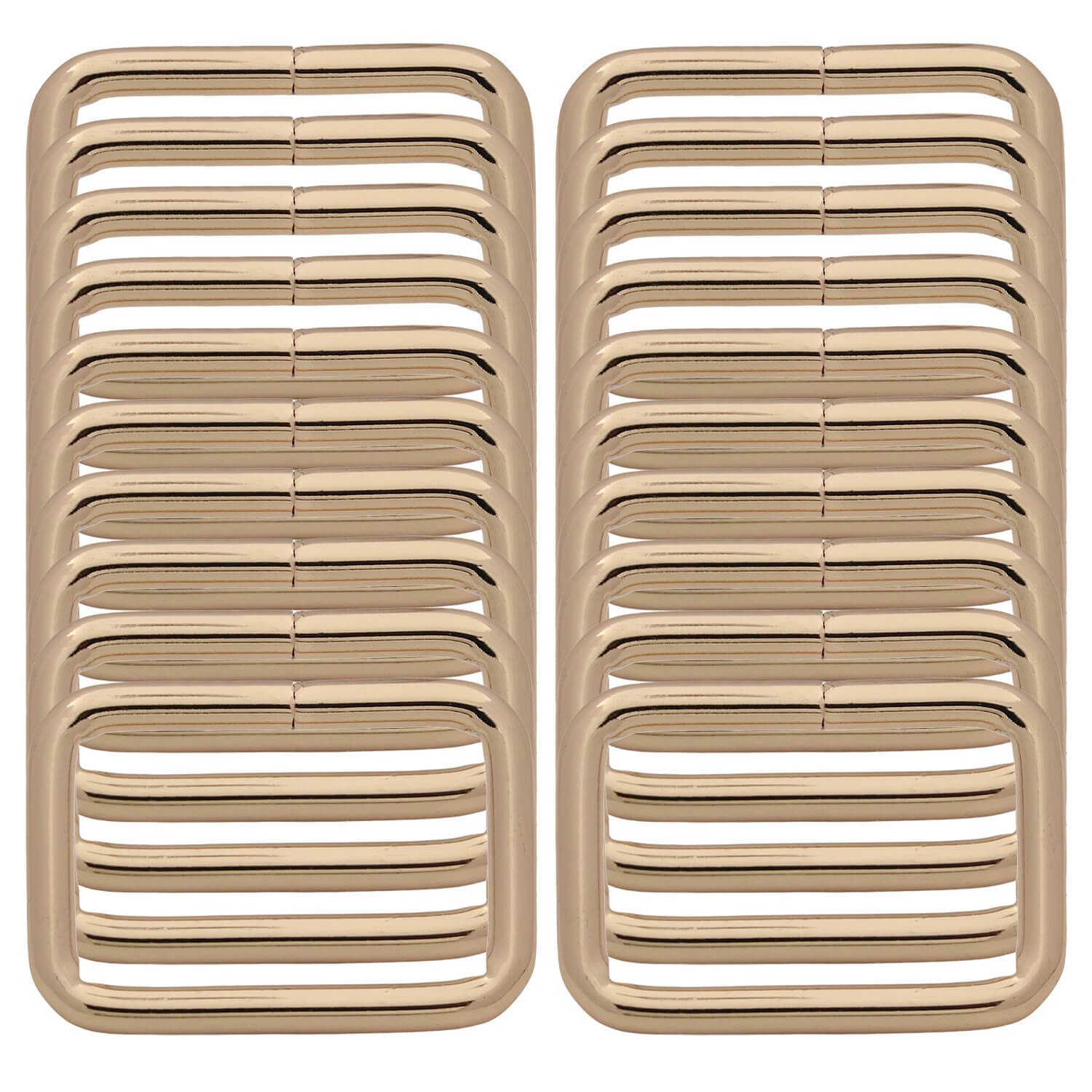 BIKICOCOBIKICOCO Metal Rectangle Ring Buckles Square Strap Webbing Belt Rings for Bag Purse Non Welded 1-1/4 x 3/4 Inch