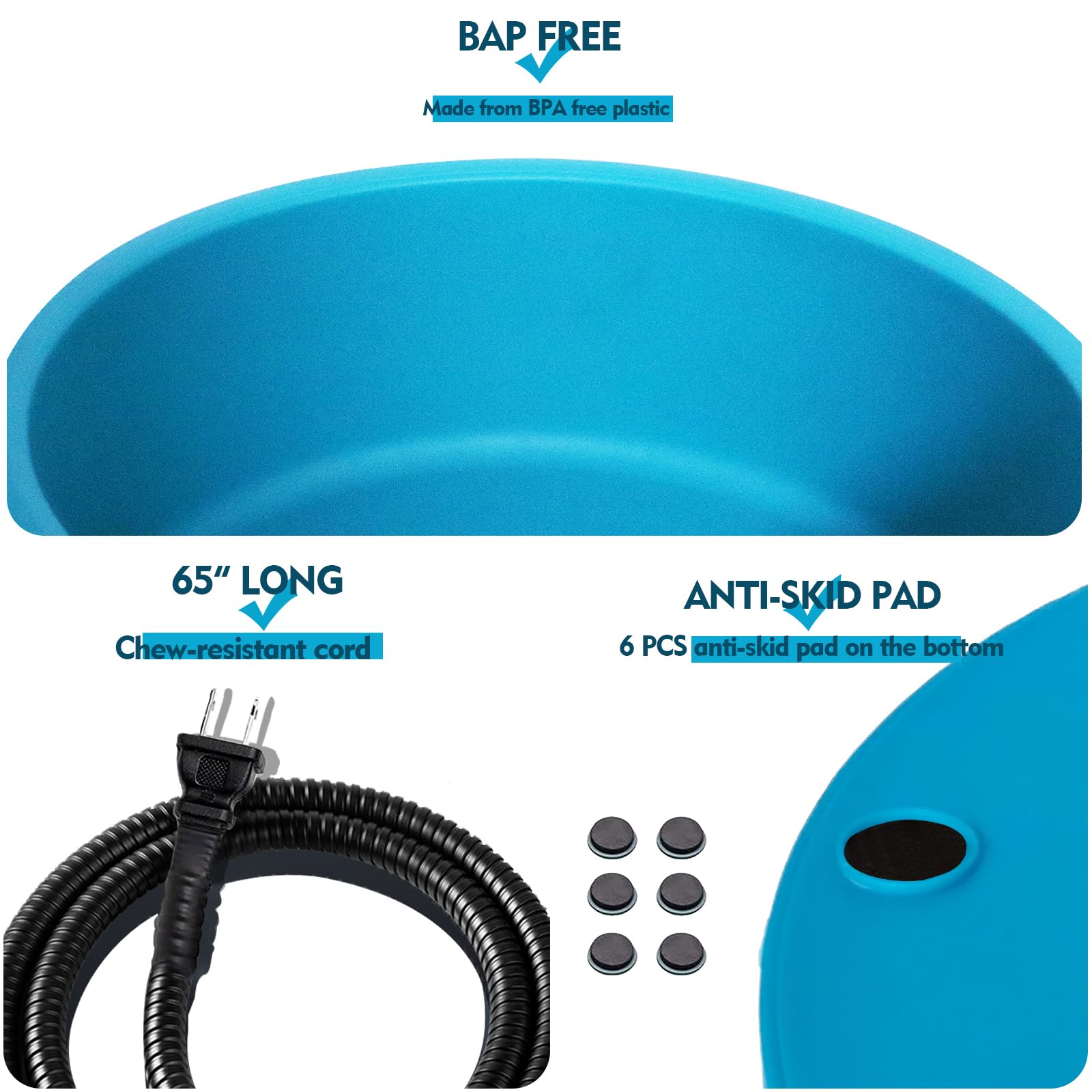 Beheizter Wassernapf für Hund & Katze, Outdoor Beheizter Hundenapf bietet Trinkwasser & Futter im Winter, beheizter Futternapf für draußen, Smart Thermal-Dish für Kaninchen, Huhn, Ente, Eichhörnchen