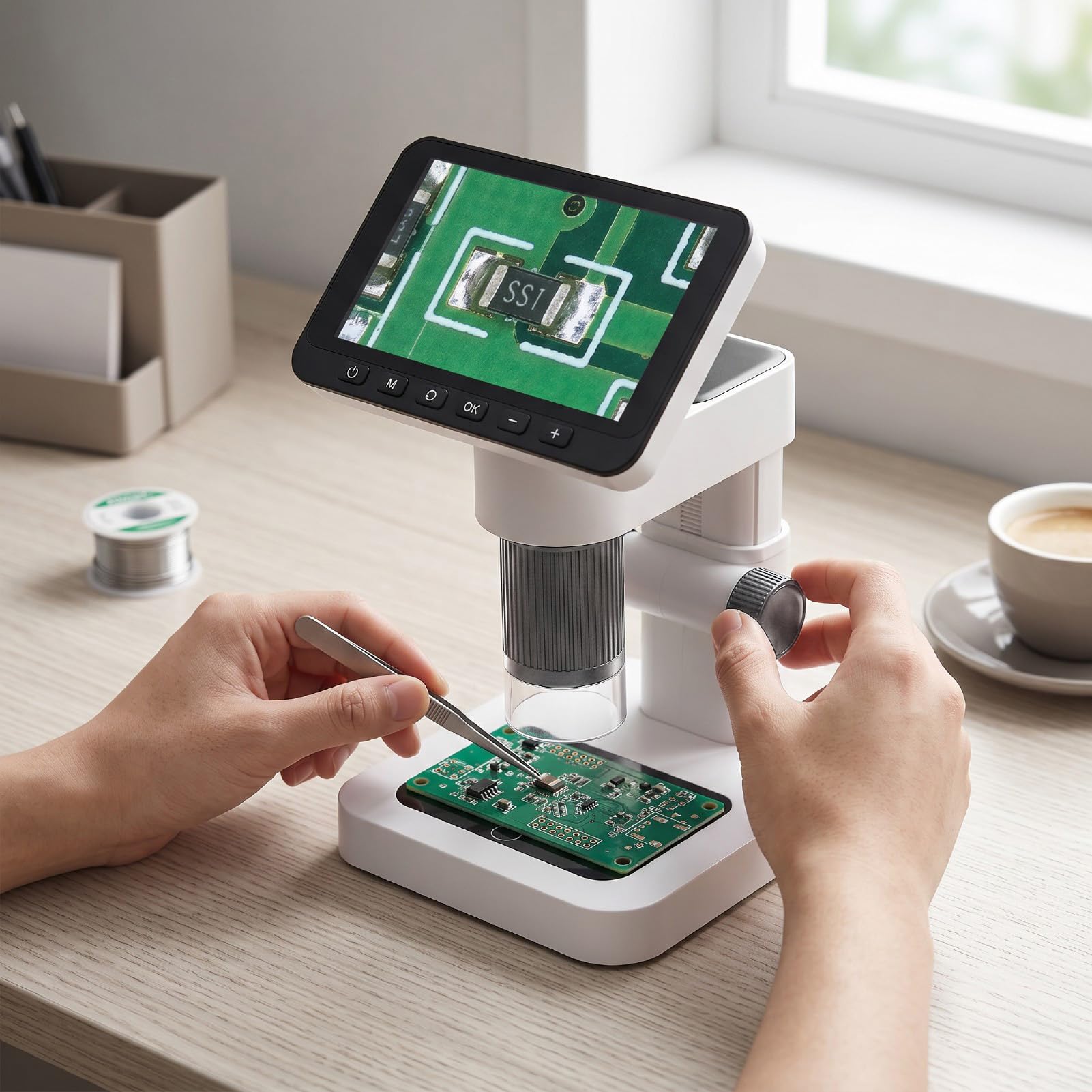 Microscopio Digitale per Adulti e Bambini, 4,5 Pollici USB
