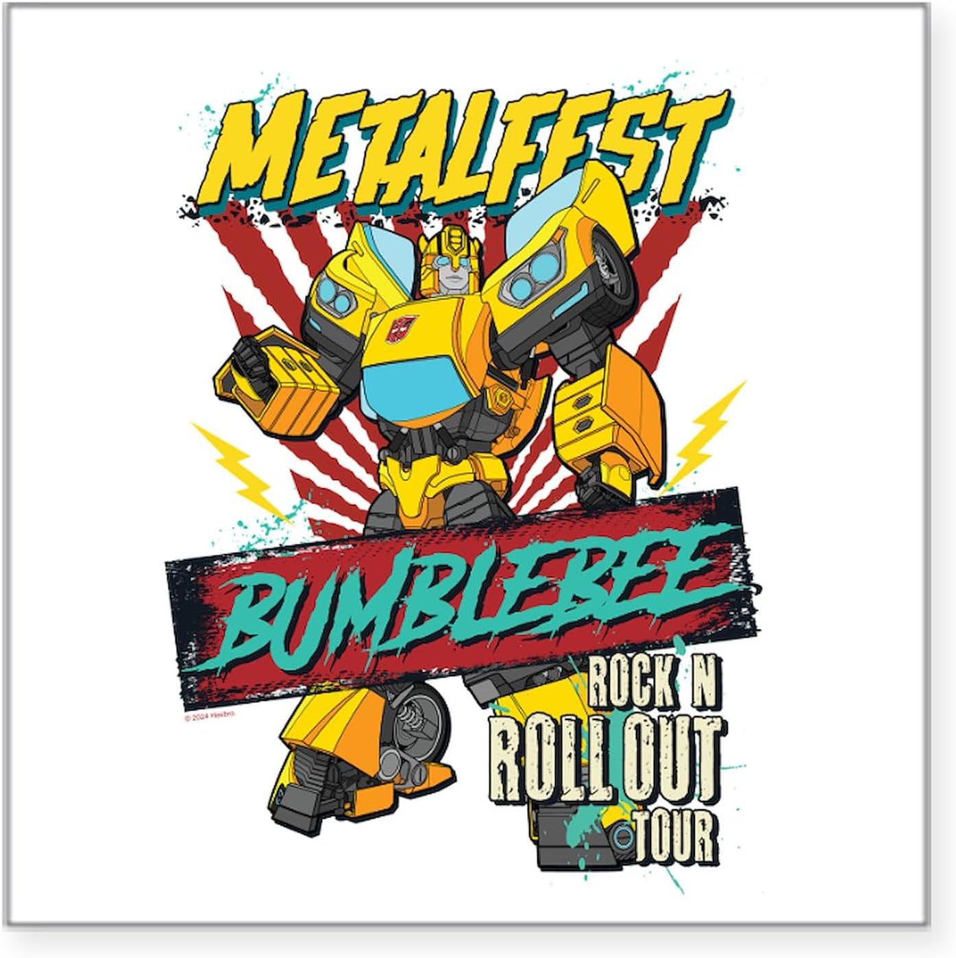 CafePress Transformers Bumblebee Metalfest Sticker Square Bumper Sticker Car Decal