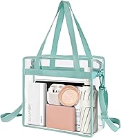 Vista 31 de BAGAIL Bolsas transparentes aprobadas para estadios con cierre de cremallera, bandolera bandolera con correa ajustable