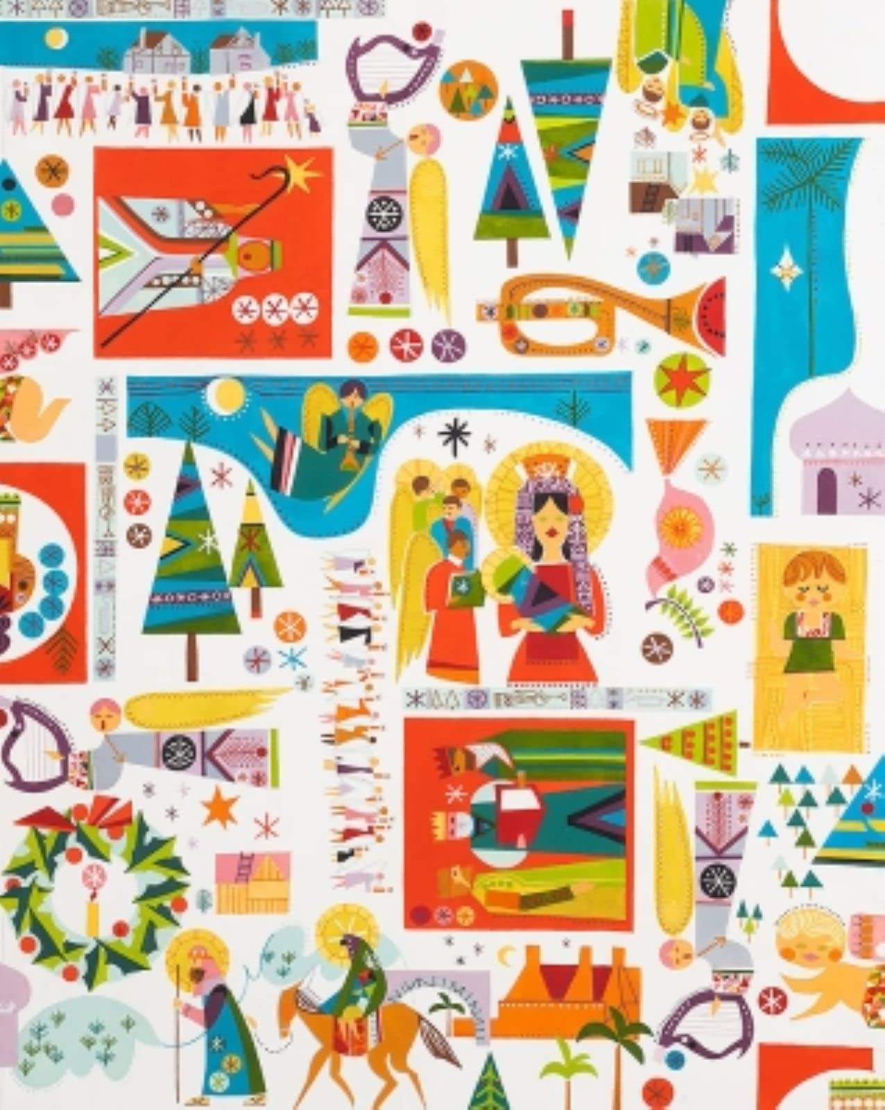 Alexander Henry Christmas Time 7823 A Multi/Bright Newborn King