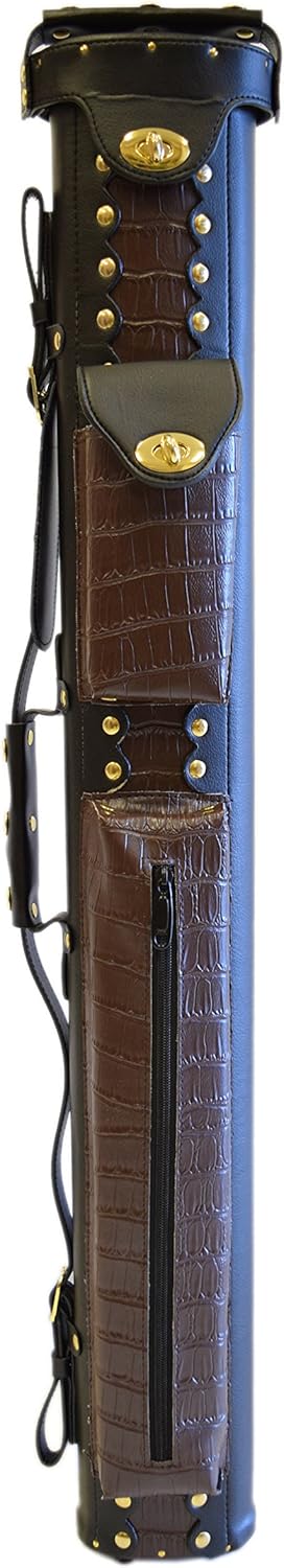 2x2/2x4 Hard Premium Pool Cue Case 2B2S/2B4S Billiard Stick Carrying Cue Case Spring Loaded, (Several Colors