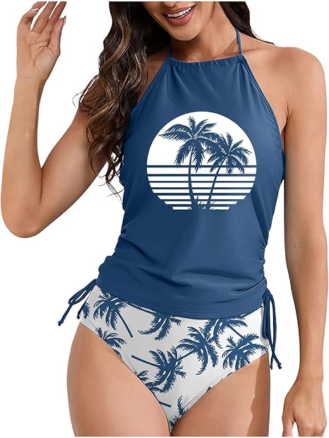 T-shirt heren badpak voor vrouwen 2024 plus size twee stuks badpakken hoge taille tankini sets sexy zwemjurk tanktop heren geribbeld, A, XL