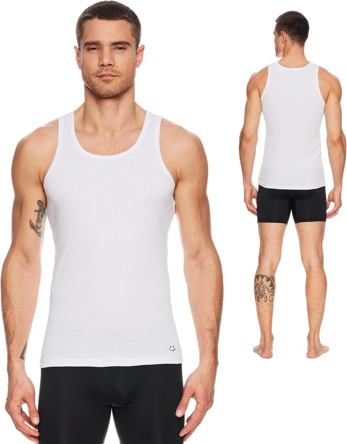 JOE BOXER Mens Tank Top Undershirt Cotton Rib, Gym Tagless A Shirts - Image 5
