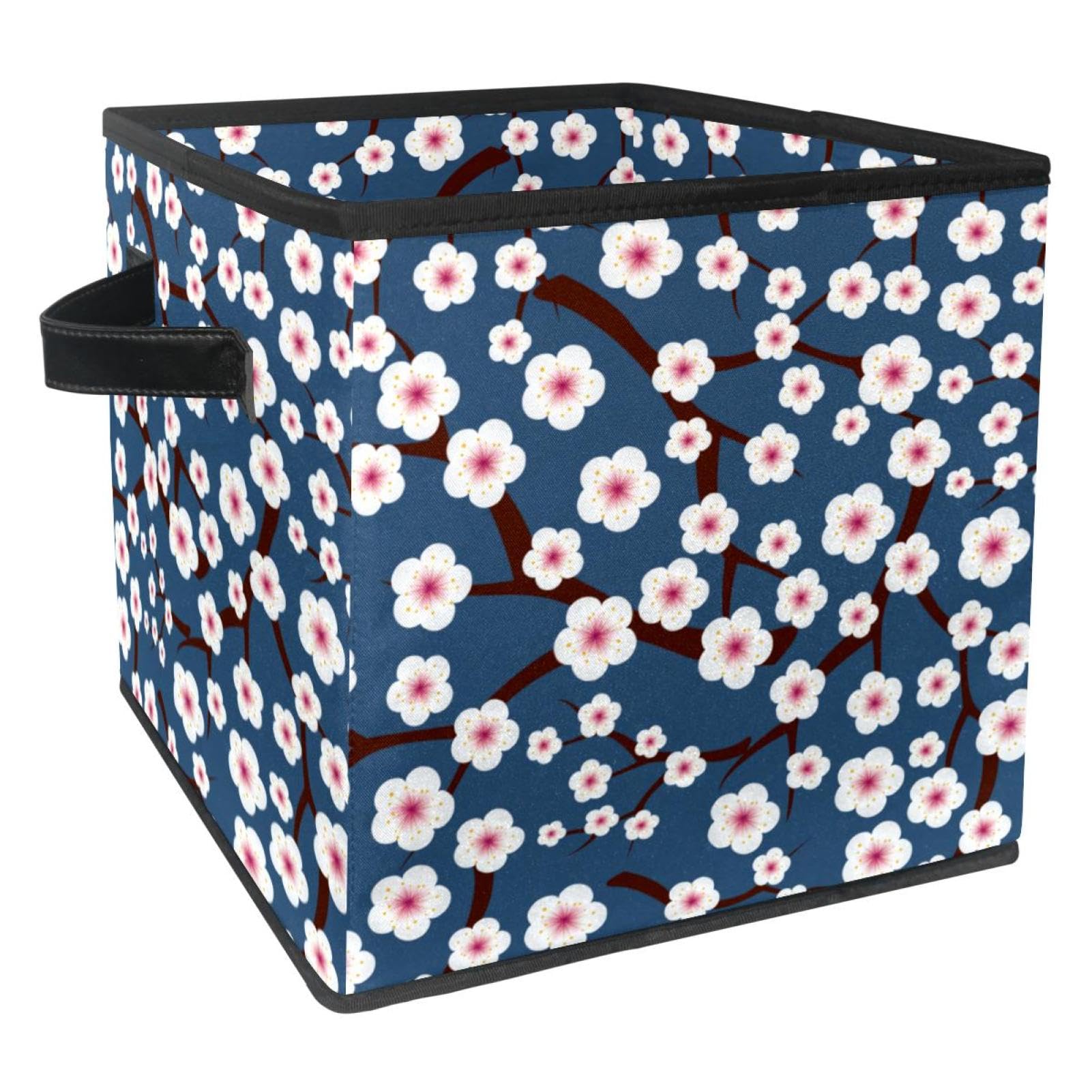 Boîte de rangement pliable pour jouets placard tissu cube fleur de prunier