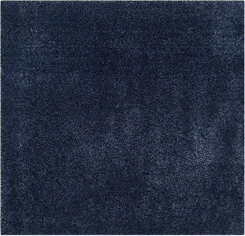 Rentoor_Carpet Soft Modern Shaggy Round Carpet for Living Room, Round Carpet Comfy for Bedroom, Home Decorate Floor Kids Playing Mat (Blue 2x2 Feet) 1