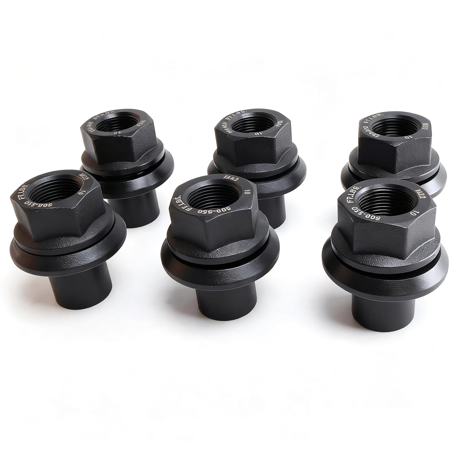 6PCS M22x1.5 Wheel Nuts,Two Piece 28mm Sleeve Flanged 33mm Hex Hub Pilot/Unimount