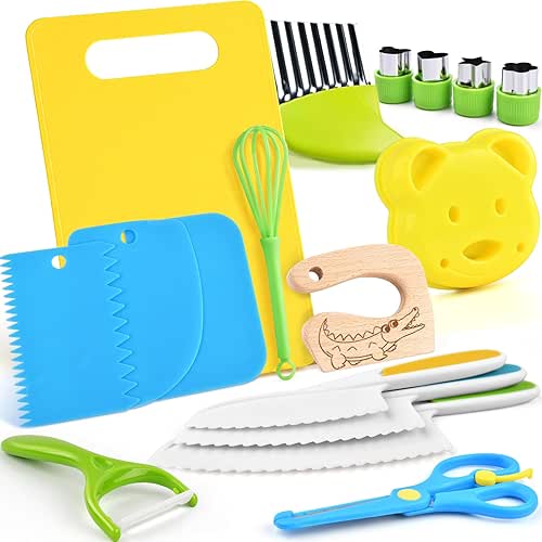 Kit Couteaux Sécurité de Cuisine pour Enfants - 17 Pièces