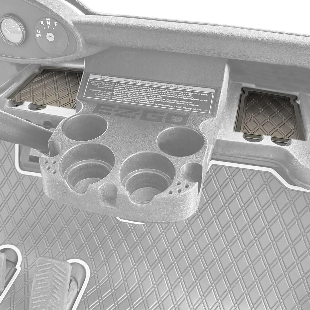 Xtreme MatsDash Mat Compatible with EZGO RXV Golf Carts - Double Diamond Rubber Liner for GolfCar Cubbys and Dashes - Fits RXV Factory Dash - Golf Cart Accessory