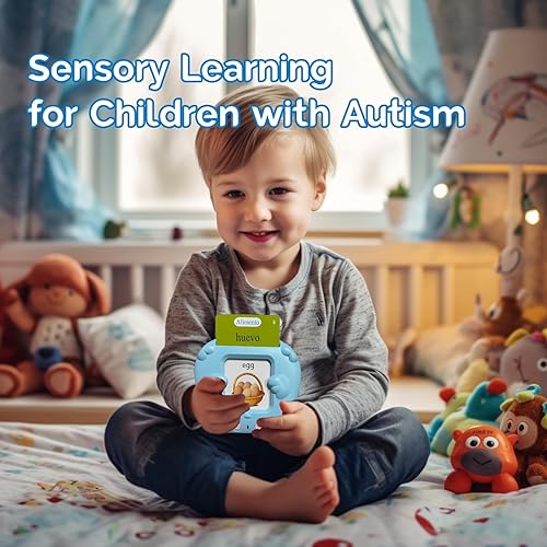 Miniatura 4 de KILOGOGRAPH Tarjetas flash bilingües en inglés y español para niños, tarjetas flash parlantes, 510 palabras firmadas de 31 variedades, discurso de