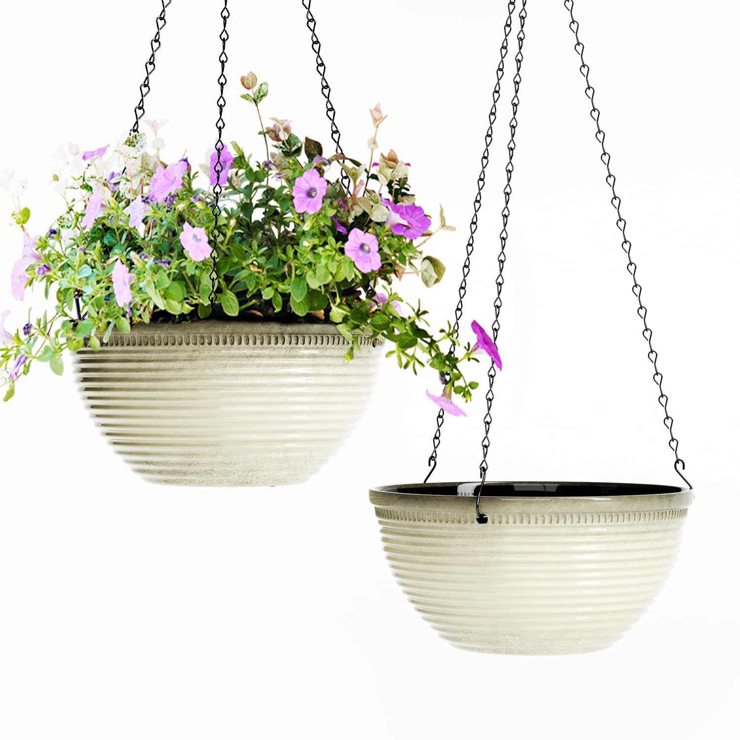 Vanslogreen Glazed Hanging Planters