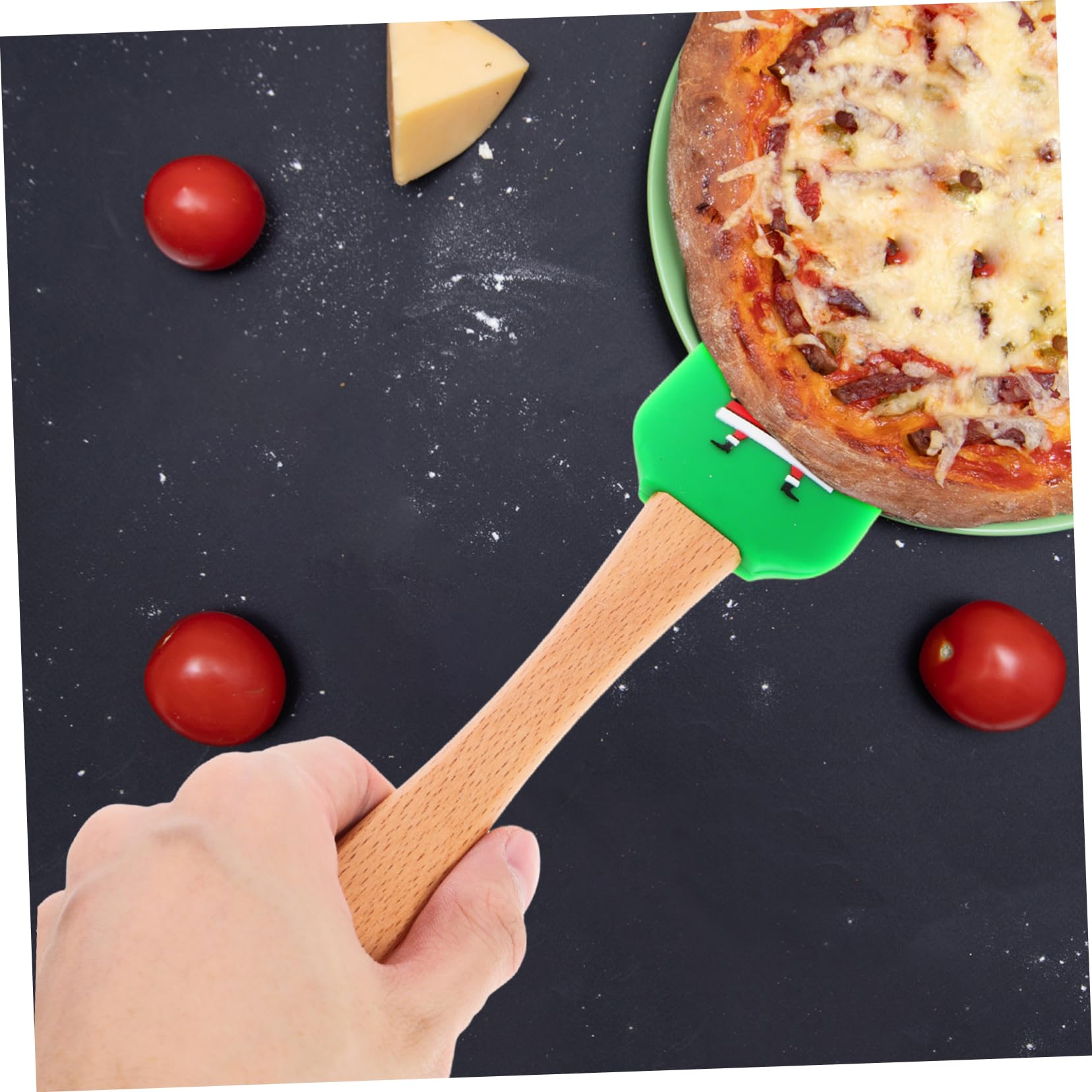 COLLBATH 5pièces Spatules De Noël De Ustensiles De Cuisine Pour Gâteaux Et Crèmes Outils De Pâtisserie Réutilisables Et Faciles à Nettoyer