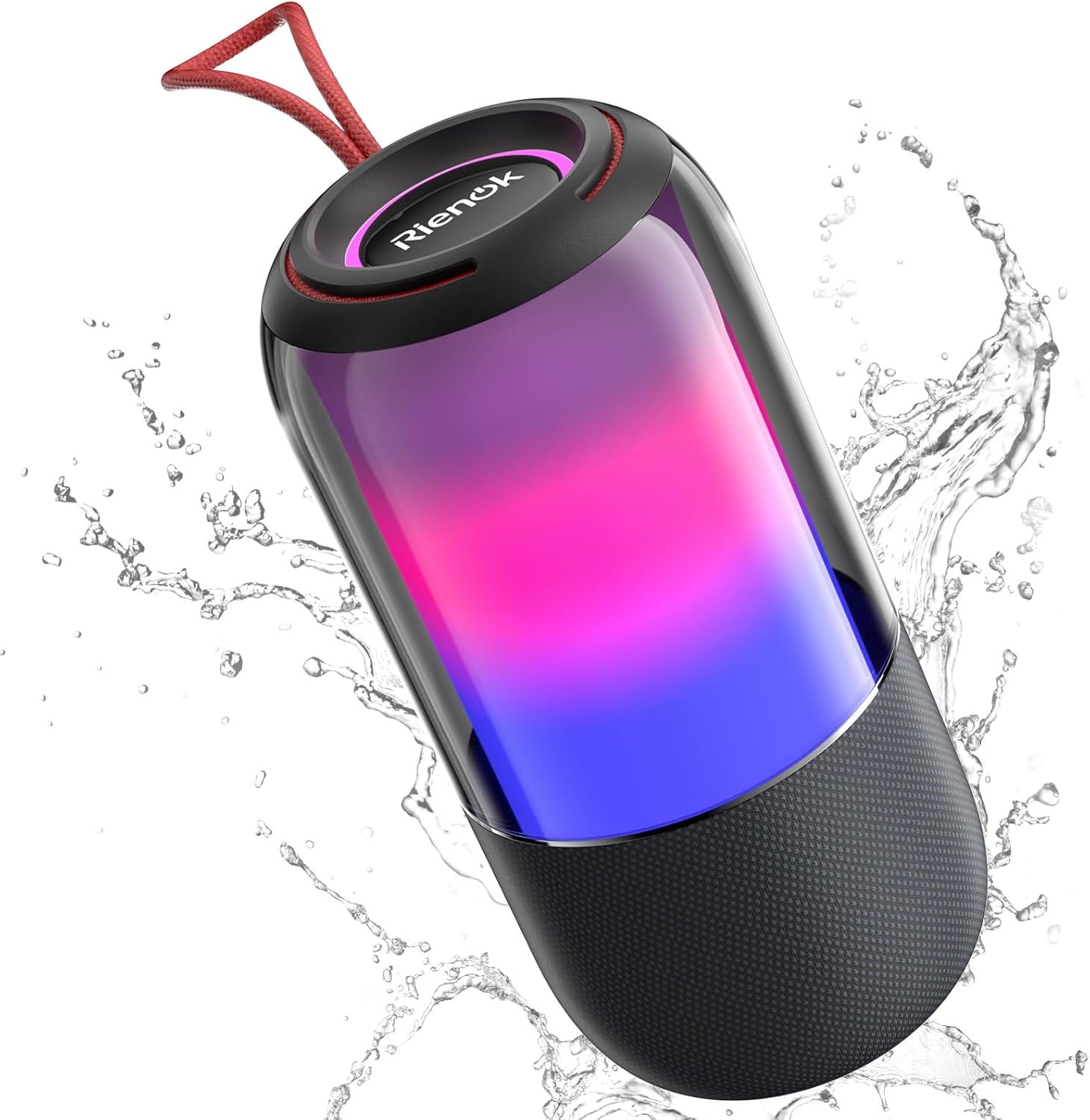 RIENOK Bluetooth Speaker Wireless Portable Waterproof Speaker with 20-Hour Playtime Bluetooth 5.3 TF Card Loud Speakers for Home Garden Party Camping Travel