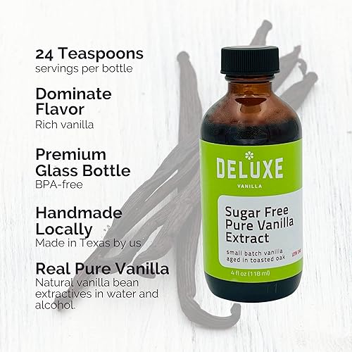 Miniatura 6 de Extracto de vainilla de lujo sin azúcar, sin azúcar añadido. Extracto de vainilla puro sin azúcar, apto para dieta keto