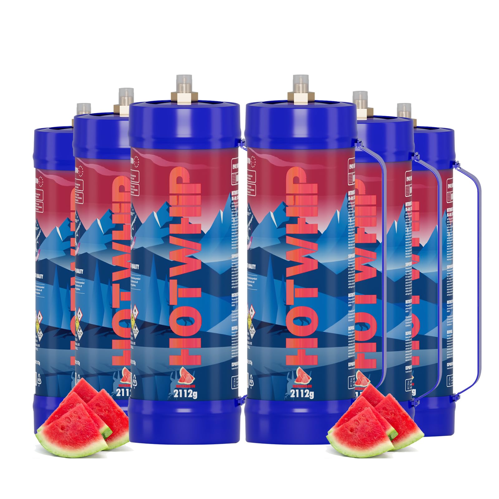 Whipped Cream Charger,3.3L 2112g Food Grade Tank With Nozzle(6, 2112g Watermelon)