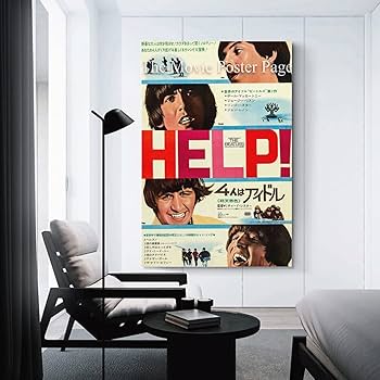 Amazon.co.jp: ビートルズヘルプ1965年の映画のポスター キャンバス