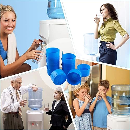 Miniatura 5 de Funda para jarra de agua, paquete de 20 tapas para jarra de agua de 5 galones y 3 galones, tapas a presión antiderrames de 2.165 in, se adapta a