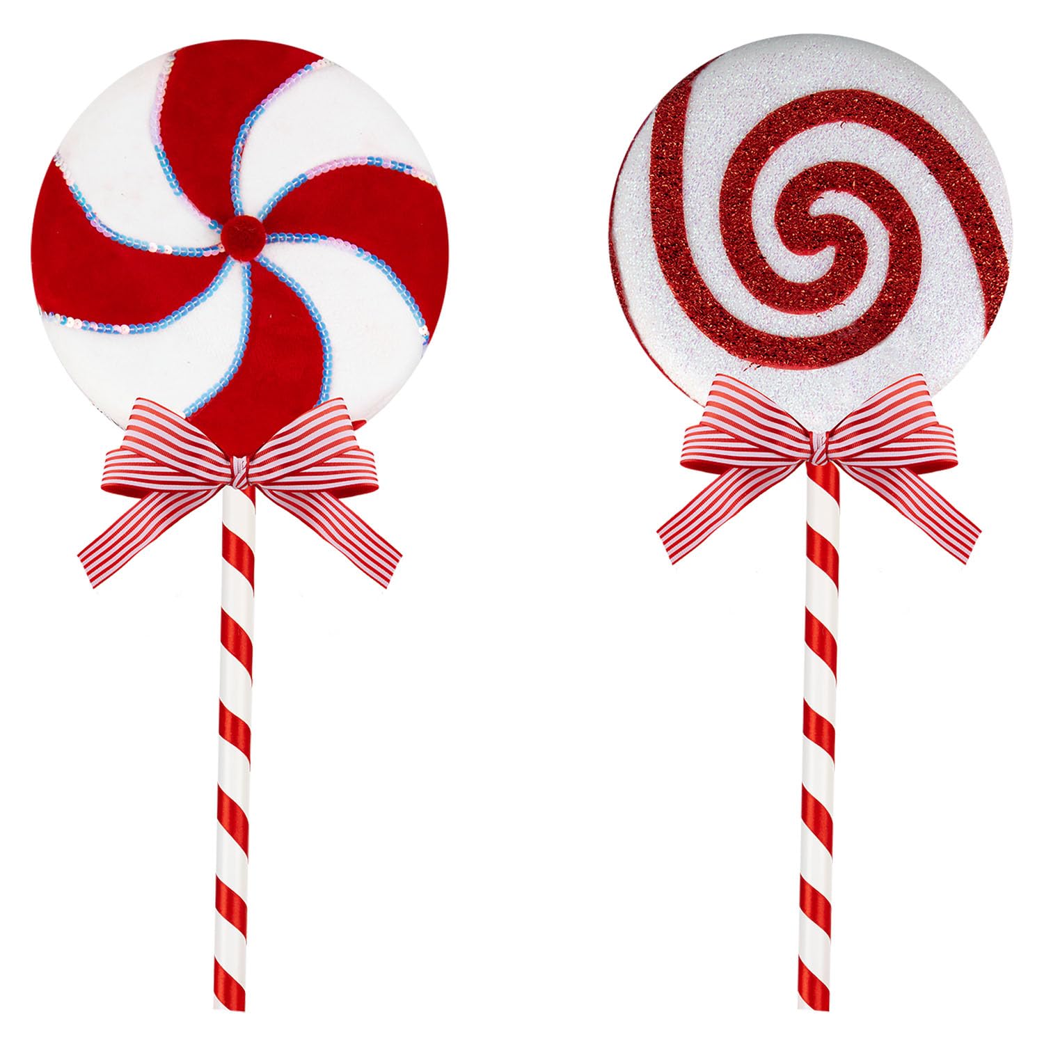 VFM e-Store Candy Cane Lollipop Christmas Decoration - 25x60 cm - Red