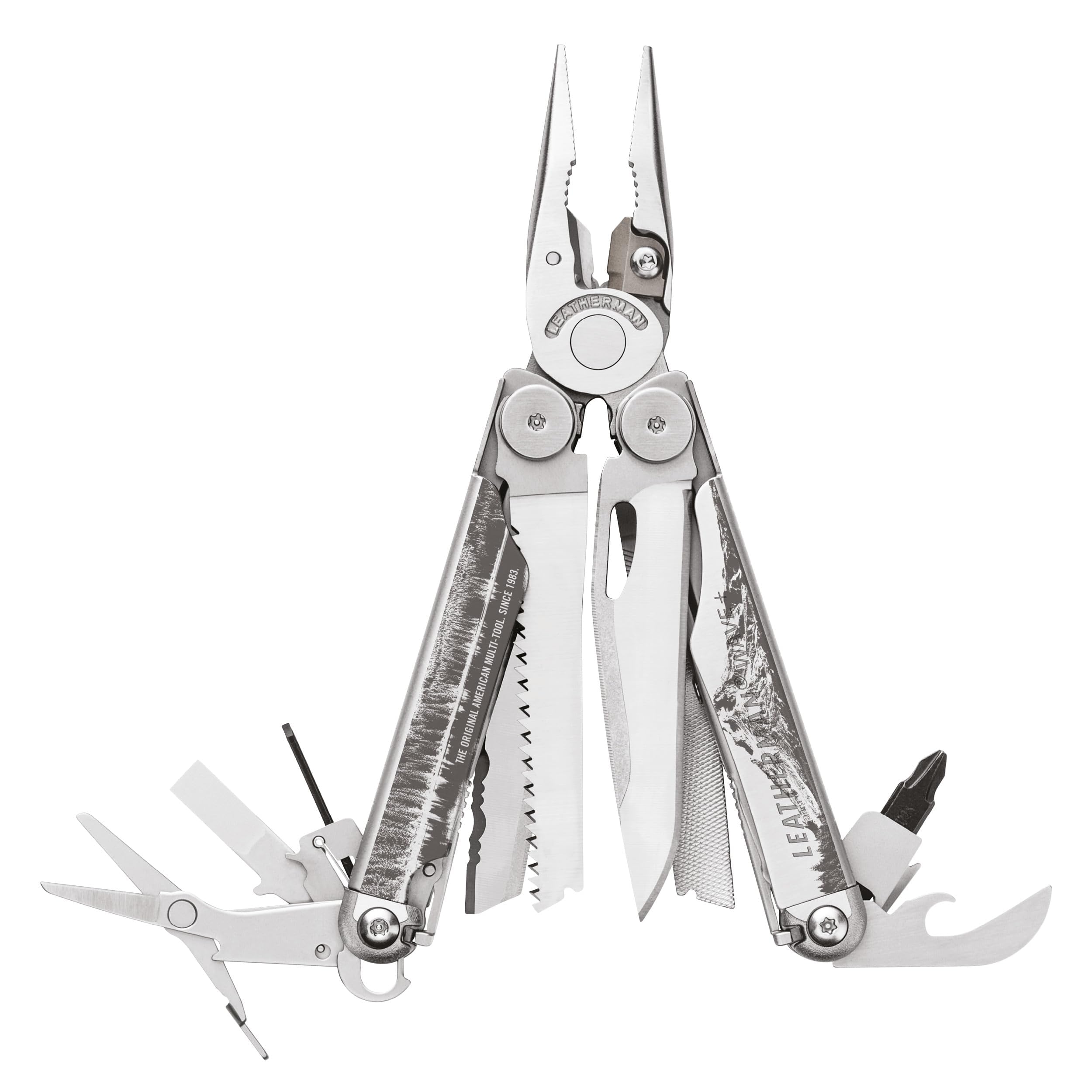 Wave+ Multi-Tool - 18-in-1 Heavy-Duty Stainless Steel Tool with Blades, Pliers & Wire Cutters, Special Edition, Grey