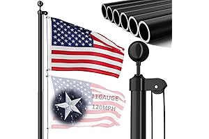 11 Gauge Heavy-Duty Aluminum Flagpole for Outdoor Installations