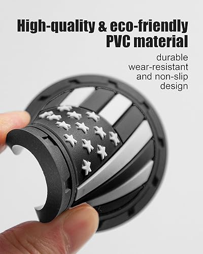 Miniatura 2 de Portavasos para automóvil, paquete de 4 unidades, bandera estadounidense de 2.75 pulgadas, antideslizante, a prueba de golpes, accesorios de