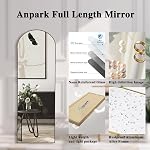 Black Arched Mirror Full Length with Stand 21" x 56" Large Full Body Dressing Mirror Floor Standing for Bedroom Wall Mounted for Living Room Home Decor