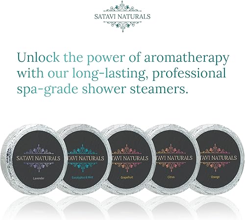 Miniatura 10 de Revive - Vaporizadores de ducha de aromaterapia (paquete de 15) - Pestañas de vapor perfumadas de eucalipto y menta para cuidado personal, bombas de