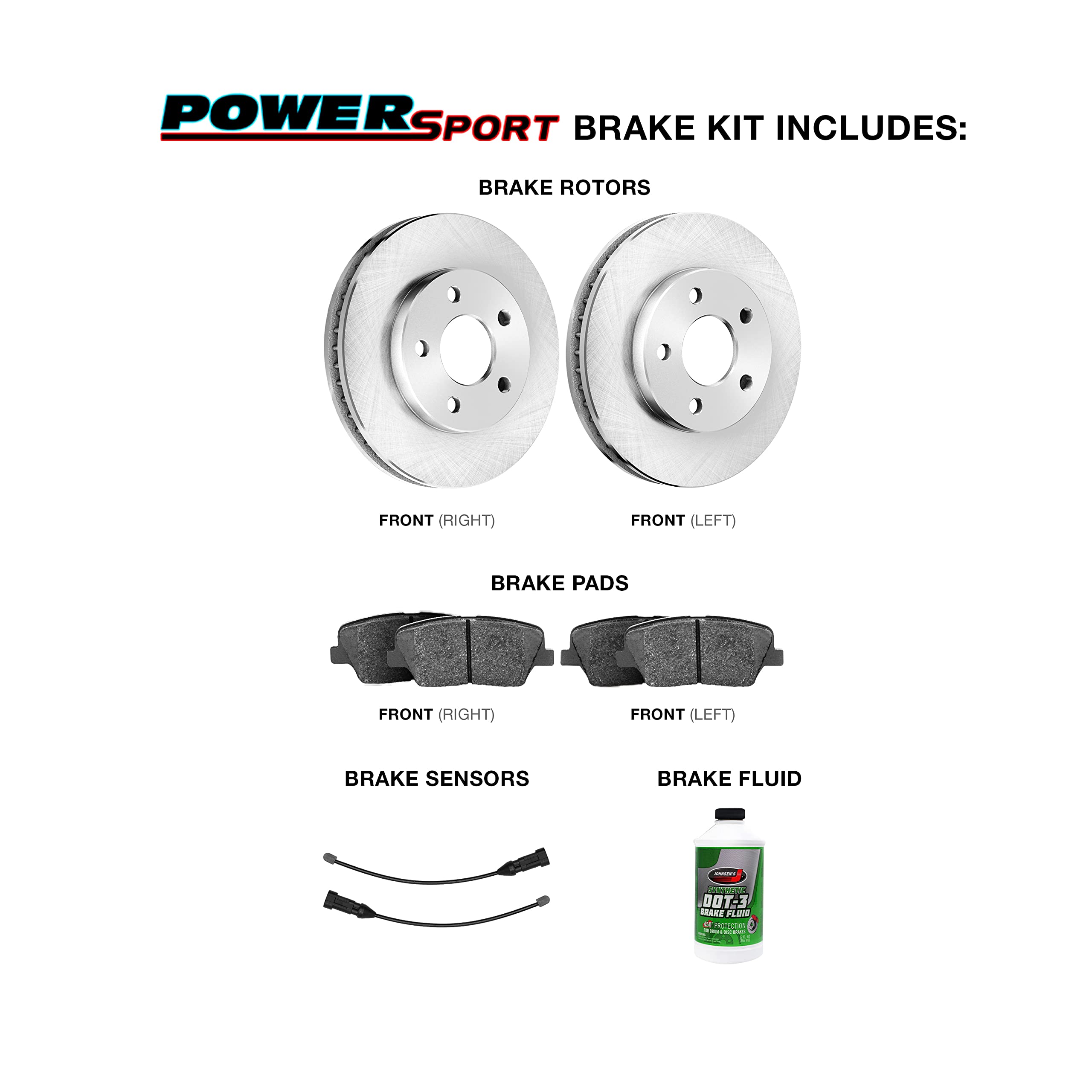 Front Drilled & Slotted Rotors & Ceramic Brake Pads Kit For BMW X3 & X4 - 328mm (12.91")
