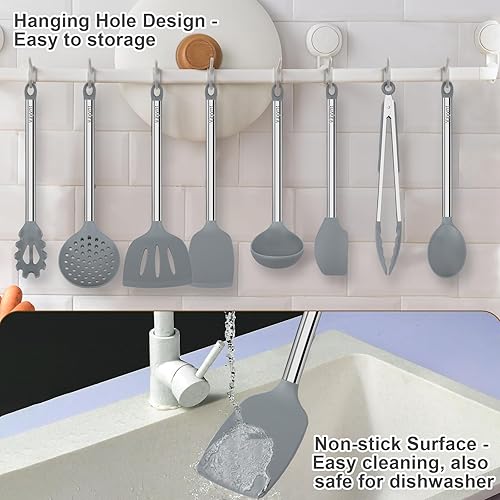 Miniatura 5 de Juego de utensilios de cocina de 8 piezas, color gris