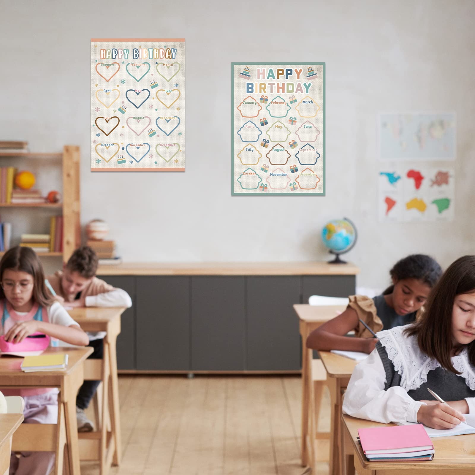 Snapklik.com : Estune 2 Pcs Happy Birthday Chart For Classroom Birthday ...