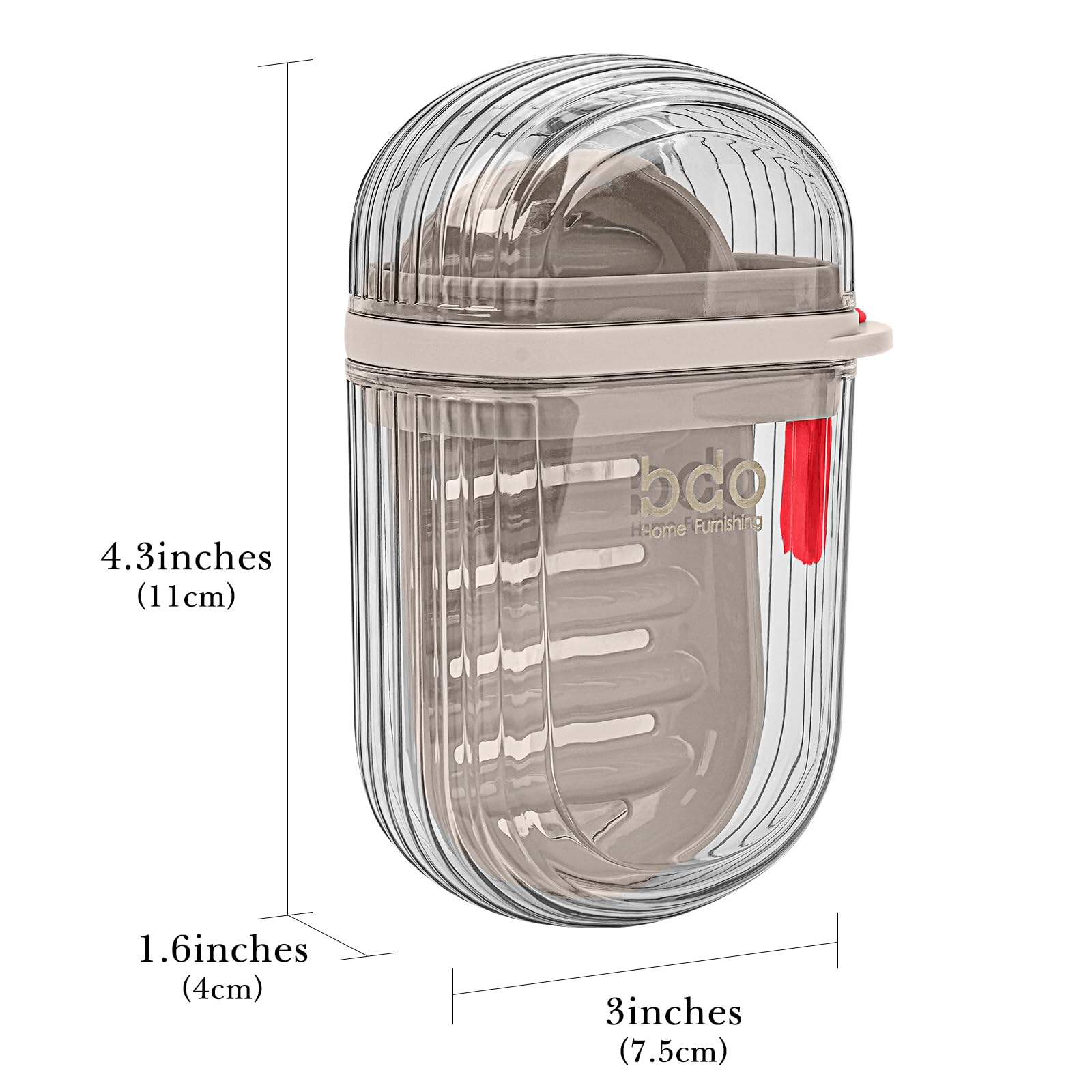 2 recipientes de jabón de viaje, jabonera portátil con tapa, soporte de jabón de barra de plástico para el hogar, al aire libre, senderismo, camping (transparente)