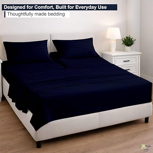 Miniatura 8 de Cottington Lane Juego de sábanas divididas tamaño California King de 5 piezas para cama ajustable, algodón suave de alta calidad de 16 pulgadas de