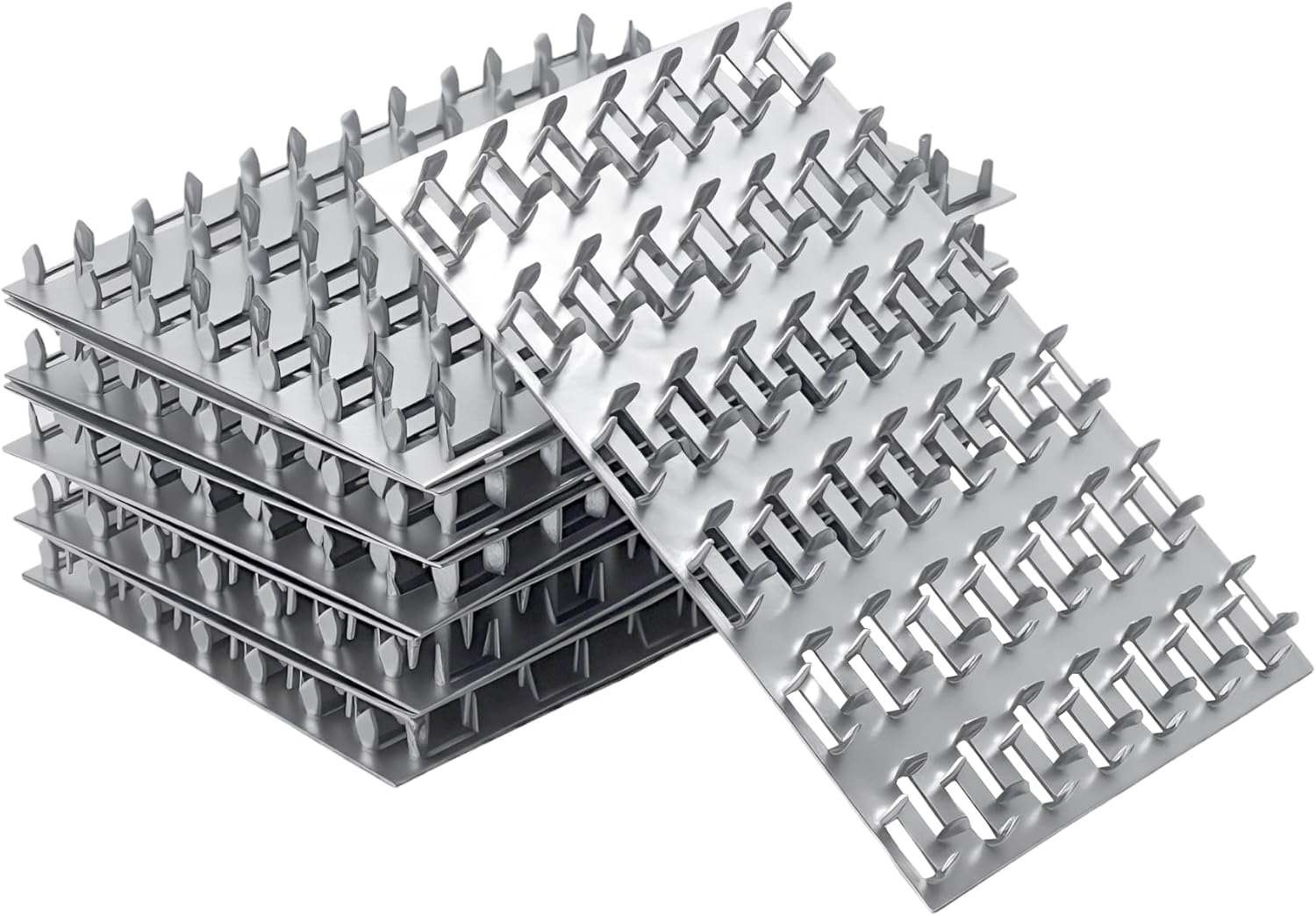 10 Pack 6x4 inch Truss Mending Plate with 8mm Nail Teeth, Galvanized Steel Flat Mending Plates Repair Pronged Truss Mending Plate, Thickness 1mm, for Timber Roofing Wood Truss Connector Plate