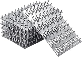 10 Pack 6x4 inch Truss Mending Plate with 8mm Nail Teeth, Galvanized Steel Flat Mending Plates Repair Pronged Truss Mending Plate, Thickness 1mm, for Timber Roofing Wood Truss Connector Plate