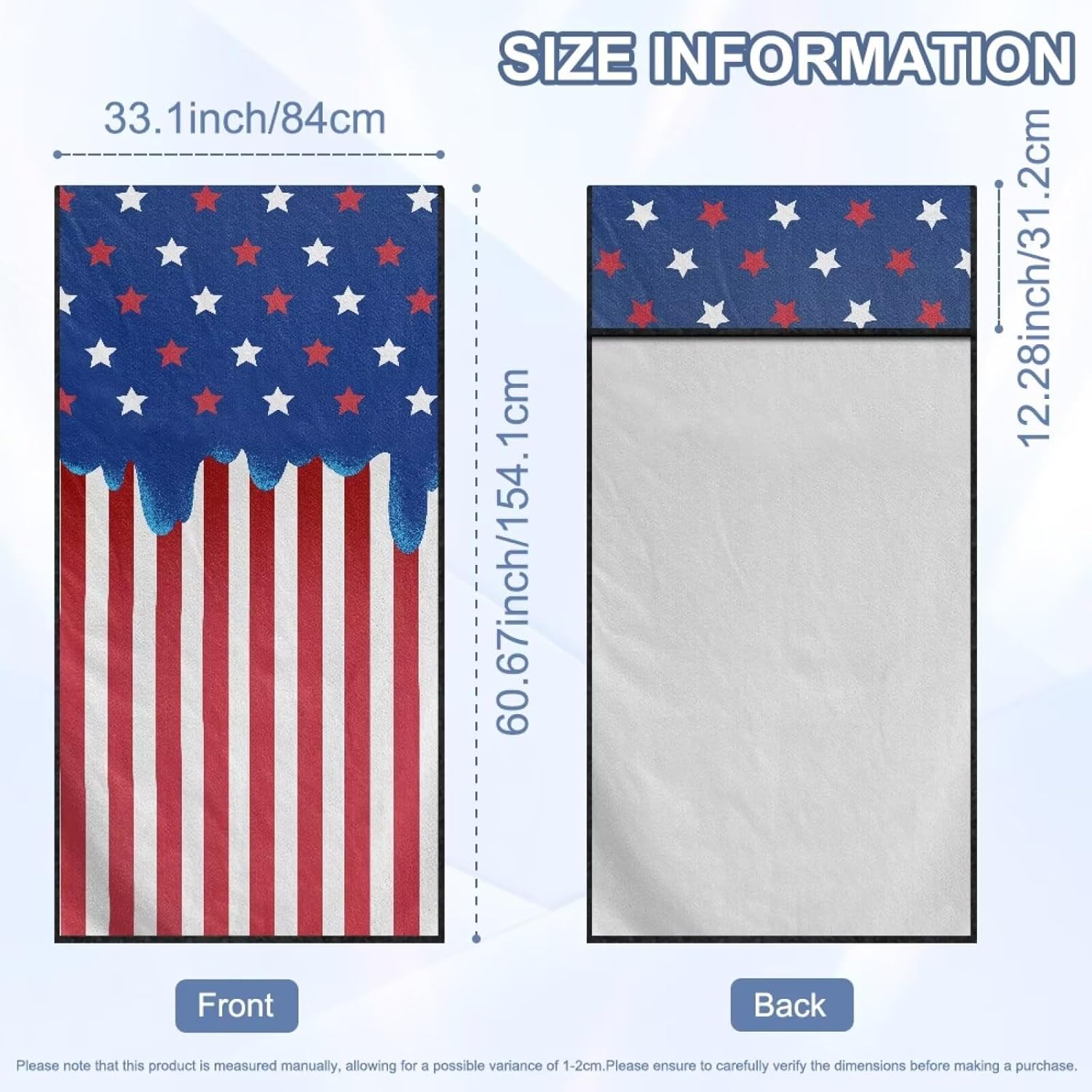 Patriotic Sprints Athletic Running Towel Full-Sized Car Seat Cover Warp Knitted Towel Cloth Sweat-Absorbent Beach Seat Cover
