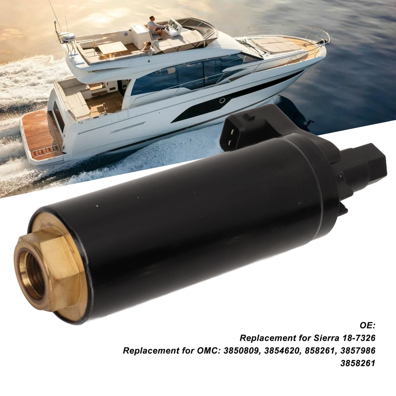 Bomba de Combustible Eléctrica de Baja Presión para Motor Sierra 4.3L 5.0L 5.7L Reemplazo para Motores Mercruiser Entrega de Combustible Precisa y Consistente