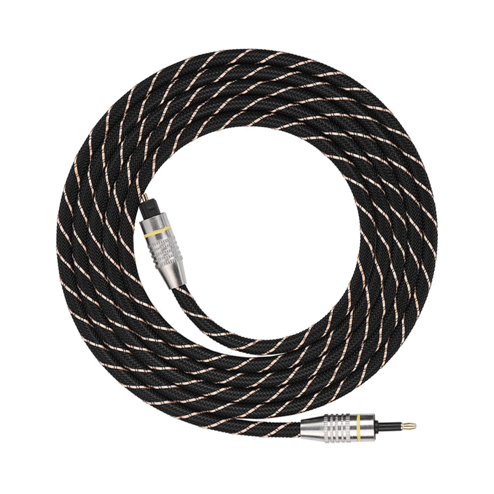 Ejoyous Cable Toslink de 3,5mm, Digital Mini Toslink a Cable 250M Bit/s Ancho de Banda SPDIF Chapado en Oro para DVD/CD (2 m/6,56 pies)