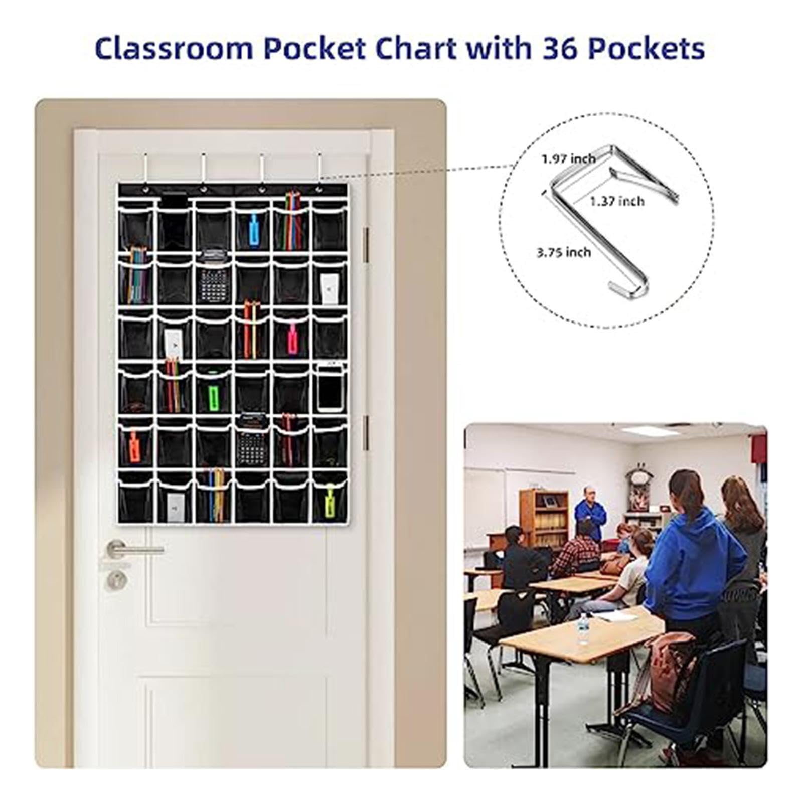 Porta Cellulare In Classe, Organizer Da Parete Per Cellulare, Organizer Da Tasca Per Armadio, 36 Tasche, Tasca Per Calcolatrice, Tasche Con Ganci